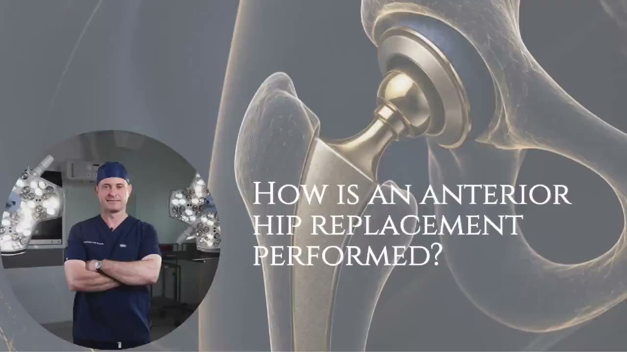 Anterior hip replacement, film cover